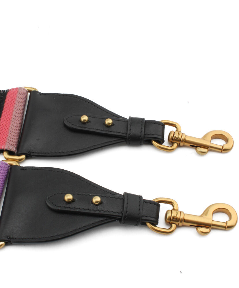 Christian Dior Wide multi-coloured canvas shoulder strap Red